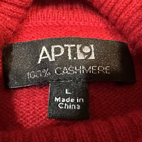 Apt. 9 Women’s Red 100% Cashmere luxury turtleneck Old Money Classic L Cozy - Picture 4 of 5